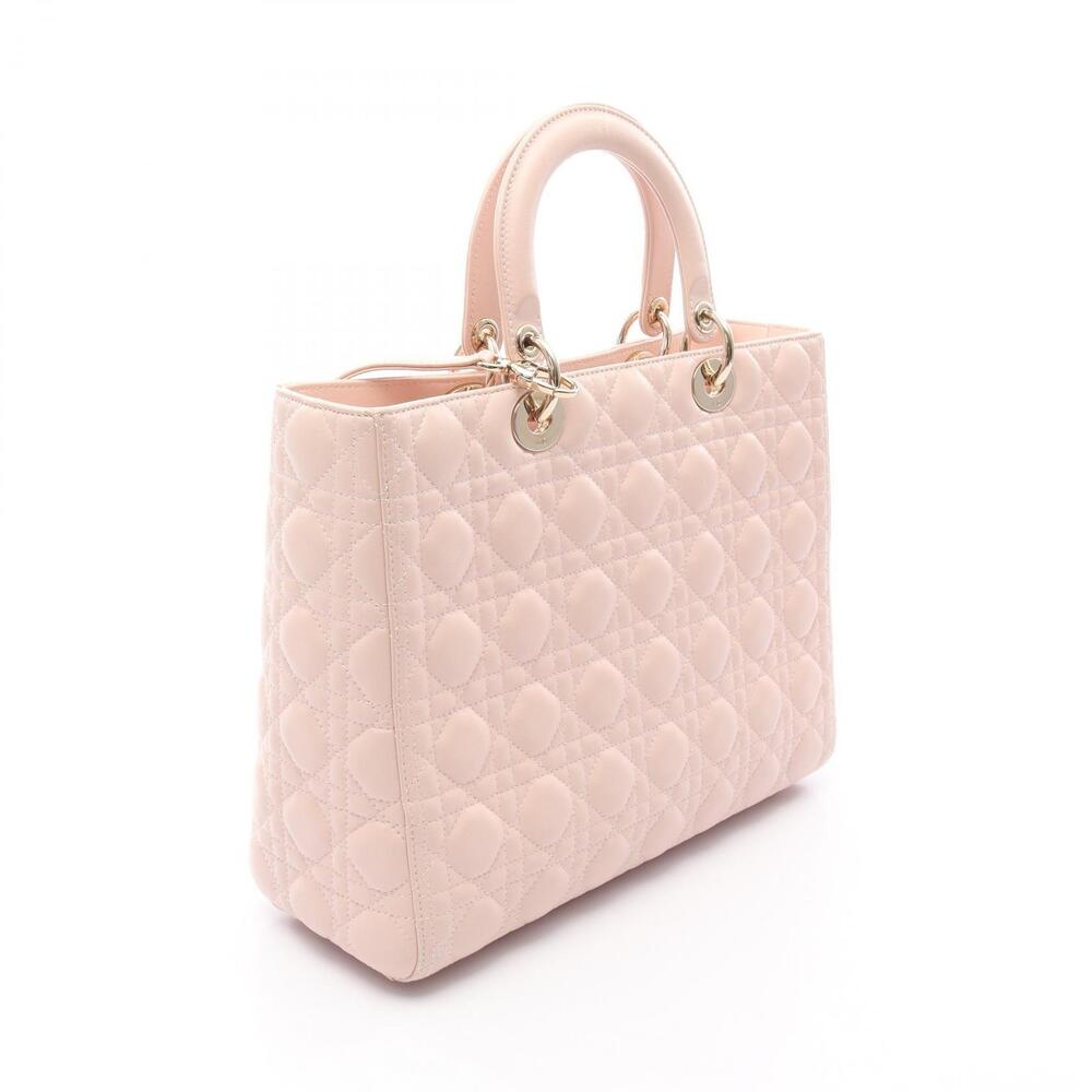Dior Lady Cannage Handbag Leather Pink - Picture 2 of 14